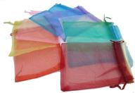 🎁 100pcs random color zxuy satin drawstring organza bags pouch - perfect wedding party favors logo