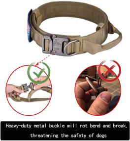 img 3 attached to 🐶 AIRGOOD Tactical Dog Collar with USA American Flag Patch: Heavy-Duty K9 Military Training Collar for Medium to XL Large Dogs