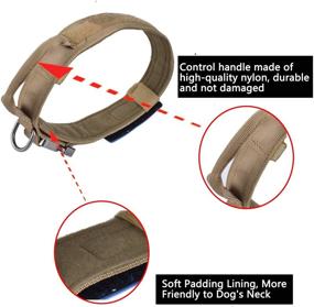 img 2 attached to 🐶 AIRGOOD Tactical Dog Collar with USA American Flag Patch: Heavy-Duty K9 Military Training Collar for Medium to XL Large Dogs