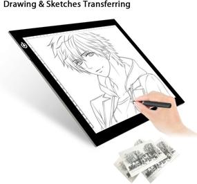 img 2 attached to 🎨 LITENERGY A4 Tracing LED Copy Board Light Box: Ultra-Thin Adjustable USB Power Artcraft LED Trace Light Pad for Tattoo Drawing, Streaming, Sketching, Animation, Stenciling