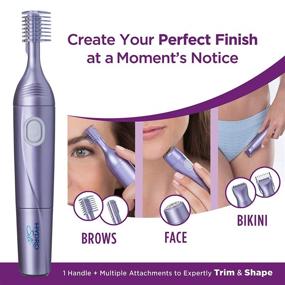 img 1 attached to 🪒 Schick Hydro Silk Perfect Finish Trimmer: 8-in-1 Grooming Kit for Women - Silky Smooth Precision