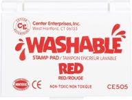 washable red stamp pad for crafting (non-toxic, fade resistant) - ideal for scrapbooks, posters, and cards - enhance learning experience logo