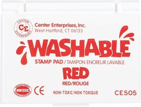 img 3 attached to Washable Red Stamp Pad for Crafting (Non-Toxic, Fade Resistant) - Ideal for Scrapbooks, Posters, and Cards - Enhance Learning Experience