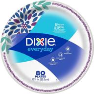 🍽️ dixie everyday dinner size paper plates (10 1/16 inches) - pack of 80 count: durable and convenient disposable plates logo