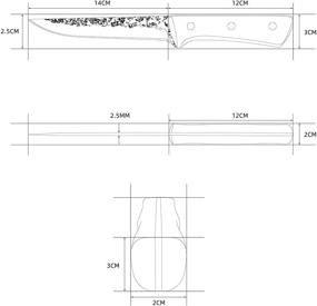 img 2 attached to Нож для обвалки VICUNA длиной 6 дюймов с кожаным ножным - идеально подходит для филейной работы с птицей и рыбой, обвалки и подрезки - изогнутое гибкое лезвие для обвалки и филейной работы с говядиной - высококачественные кухонные ножи