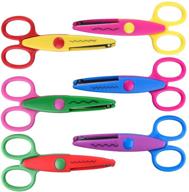 🖌️ kuuqa 6 piece children's safety scissors set for art, crafts, and paper construction - supplies for kids and students logo