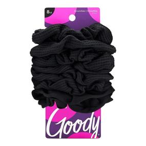 img 4 attached to Goody Womens Ouchless Scrunchie Black