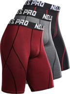 🩳 versatile neleus men's compression shorts pack of 3: optimal comfort and performance logo