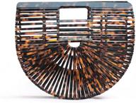 👜 stylish women's bamboo acrylic clutch handbag: handbags, wallets and totes logo