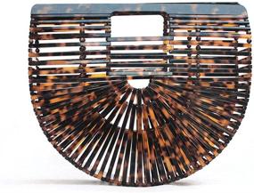 img 4 attached to 👜 Stylish Women's Bamboo Acrylic Clutch Handbag: Handbags, Wallets and Totes