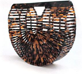 img 3 attached to 👜 Stylish Women's Bamboo Acrylic Clutch Handbag: Handbags, Wallets and Totes