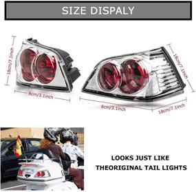 img 2 attached to 🏍️ PSLER Motorcycle Trunk Turn Signal Tail Light Lens Cover - Signals Brake Lights Lens Cover for Goldwing GL1800 (2001-2011)