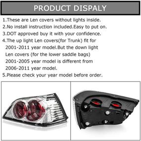 img 1 attached to 🏍️ PSLER Motorcycle Trunk Turn Signal Tail Light Lens Cover - Signals Brake Lights Lens Cover for Goldwing GL1800 (2001-2011)