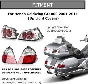 img 3 attached to 🏍️ PSLER Motorcycle Trunk Turn Signal Tail Light Lens Cover - Signals Brake Lights Lens Cover for Goldwing GL1800 (2001-2011)