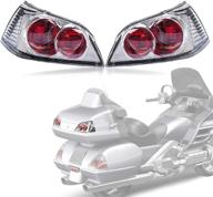 🏍️ psler motorcycle trunk turn signal tail light lens cover - signals brake lights lens cover for goldwing gl1800 (2001-2011) logo