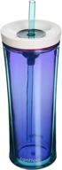 🍼 contigo 71941 shake go 20oz bottle, 20 ounce - scuba blue with pink accent: leak-proof & durable logo