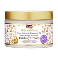 african pride moisture miracle shea butter & flaxseed oil curling cream: enhancing natural coils & curls - hydrating, defining, and adding shine to hair, 12 oz logo