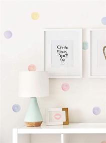 img 3 attached to 🎨 Pastel Watercolor Dots Wall Stickers for Simple Shape Décor