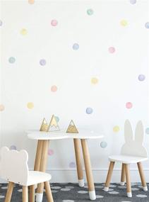 img 2 attached to 🎨 Pastel Watercolor Dots Wall Stickers for Simple Shape Décor