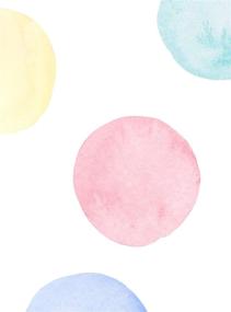 img 1 attached to 🎨 Pastel Watercolor Dots Wall Stickers for Simple Shape Décor