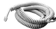 📞 улучшенный трисоник 25-футовый белый телефонный трубочный кабель стандартного размера логотип