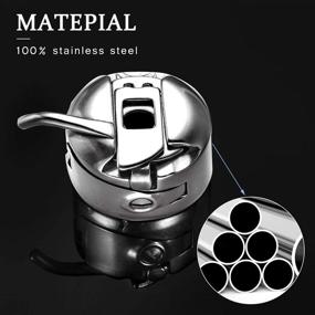 img 1 attached to 🧵 Premium Stainless Steel Sewing Machine Bobbin Case - Front Loading 15 Class Machines, Ideal for Household Sewing