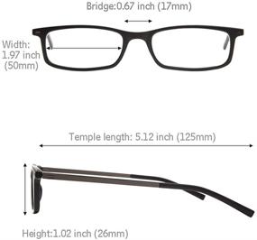 img 2 attached to Convenient and Stylish EYEGUARD Slim Mini Pocket Reading Glasses with Portable Case for Men and Women