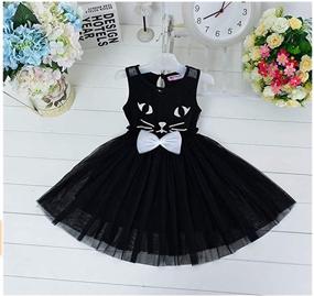 img 2 attached to 👗 Charming Flower Sleeve Length Princess Dresses for Girls: Elegant and Stylish Clothing