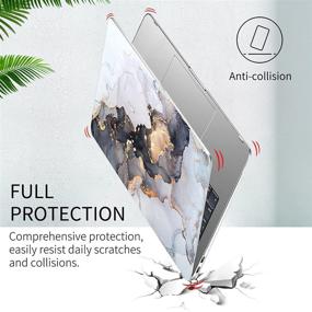 img 3 attached to Compatible with MacBook Air 13 Inch Case 2020 2019 2018 - Colorful Marble Design, Keyboard Cover included - A2337 M1/A2179/A1932 - MacBook Air 2020 with Touch ID