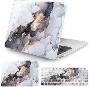 img 4 attached to Compatible with MacBook Air 13 Inch Case 2020 2019 2018 - Colorful Marble Design, Keyboard Cover included - A2337 M1/A2179/A1932 - MacBook Air 2020 with Touch ID