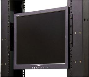 img 1 attached to StarTech.com Universal VESA LCD Monitor Mounting Bracket for 19-inch Rack or Cabinet - TAA Compliant - Cold-Pressed Steel (RKLCDBK)