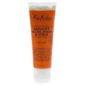 img 2 attached to SheaMoisture Coconut & Hibiscus Facial Wash & Scrub: A Refreshing 4 Oz Skincare Delight