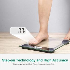 img 1 attached to BEAUTURAL Digital Body Weight Scale: Precision Weighing, Step-On Technology, 400 lb Capacity, Large Display