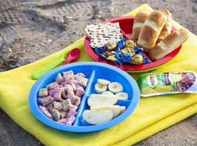 img 2 attached to 🍽️ Plaskidy Plastic Dinnerware Sets for Kids