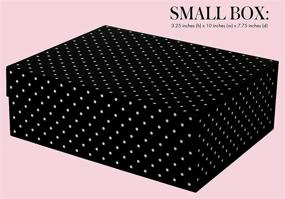 img 2 attached to 📦 Kate Spade New York Black Decorative Storage Boxes with Lids, 3 Pack Sturdy Organizer Storage Bins: Small, Medium, and Large Pink Nesting Boxes with Magnetic Closure, Dots and Stripes Design