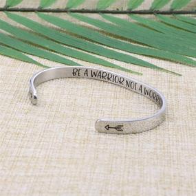 img 3 attached to 🌟 Empowering Mantra Cuff Bracelets for Women: Encouraging Gift for Friends, Personalized Birthday Jewelry