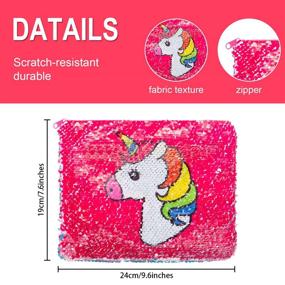 img 3 attached to Unicorn Glittery Reversible Cosmetic Organizer