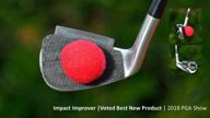 impact enhancer indoor training aid, perfect golf swing gift for improved performance! logo