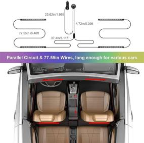 img 3 attached to 🚗 SUNNEST Car LED Strip Lights Review: APP Control, Remote Control, Waterproof, Multi DIY Color Music Under Dash Car Lighting Kit