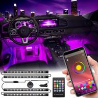 🚗 sunnest car led strip lights review: app control, remote control, waterproof, multi diy color music under dash car lighting kit logo