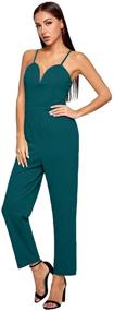 img 2 attached to Romwe Sweetheart Strapless Stretchy Jumpsuit Women's Clothing for Jumpsuits, Rompers & Overalls