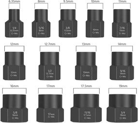 img 2 attached to 13-Частный XOOL Набор для удаления болтов и гаек: эффективное удаление поврежденных, замерзших и закорродированных болтов, гаек и винтов.