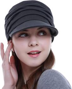 img 3 attached to Головные уборыCity Fashion Brim Visor Black