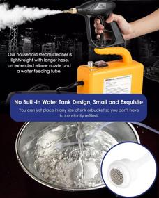 img 2 attached to 🧼 Moongiantgo 1700W High Pressure Steam Cleaner: Hand-held Portable Machine for Efficient Cleaning of Kitchen, Bathroom, Furniture, Car Detailing, and More (Controllable Steam Spray Gun, Yellow, 110V)