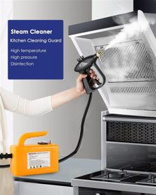 img 3 attached to 🧼 Moongiantgo 1700W High Pressure Steam Cleaner: Hand-held Portable Machine for Efficient Cleaning of Kitchen, Bathroom, Furniture, Car Detailing, and More (Controllable Steam Spray Gun, Yellow, 110V)