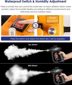 img 1 attached to 🧼 Moongiantgo 1700W High Pressure Steam Cleaner: Hand-held Portable Machine for Efficient Cleaning of Kitchen, Bathroom, Furniture, Car Detailing, and More (Controllable Steam Spray Gun, Yellow, 110V)