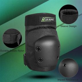 img 3 attached to 🛹 6-in-1 Set of Everwell Adult/Child Protective Knee Pads, Elbow Pads, Wrist Guards - Adjustable Straps for Roller Skating, Inline Skating, Skateboarding, & More