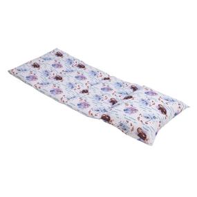 img 3 attached to Disney Frozen 2 Deluxe Easy Fold Nap Mat - Light Blue, Lavender & White - 62x26 Inch (Pack of 1)