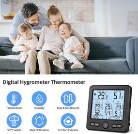 img 2 attached to CAMWAY OutdoorThermometer Hygrometer Temperature Backlight