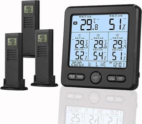 img 3 attached to CAMWAY OutdoorThermometer Hygrometer Temperature Backlight